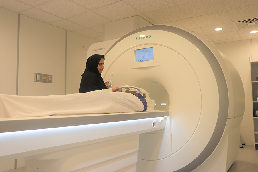 The newly installed MRI machine at a recipient hospital gets into service immediately after installation. Photo credit: WHO/WHO Iran