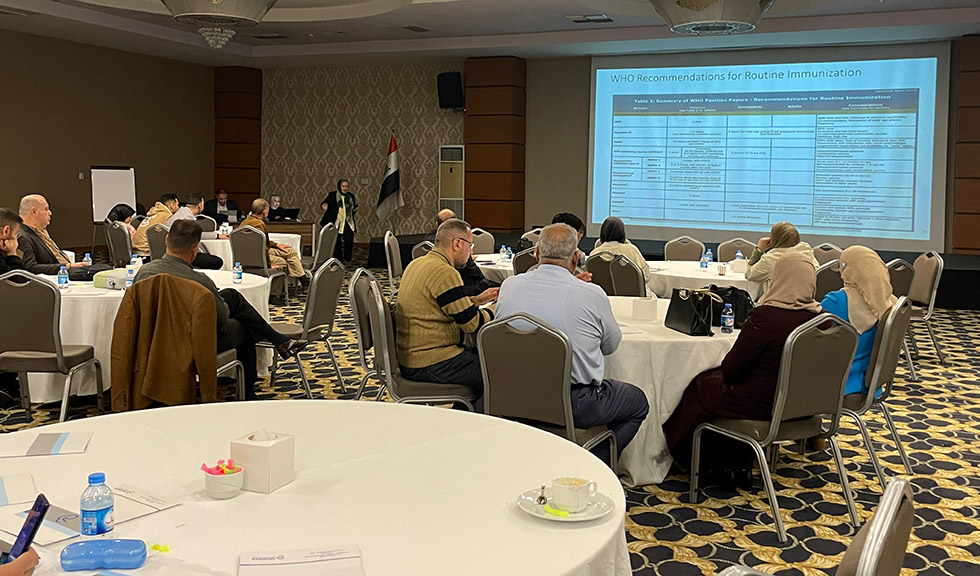 WHO and Iraqi health authorities concluded a collaborative EPI bottleneck analysis workshop to enhance immunization in Iraq. Photo credit: WHO/WHO Iraq