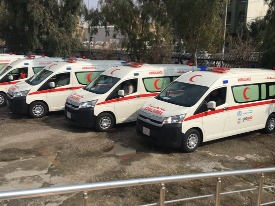 WHO delivers ambulances to strengthen referral pathways in Kurdistan region of Iraq