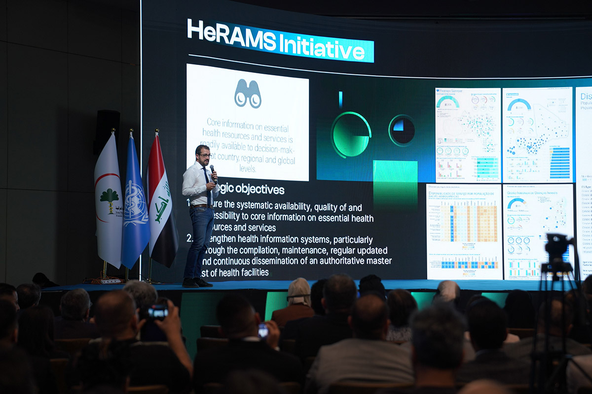 HeRAMS capacity-building workshop in Iraq to empower the health workforce and speed up progress in health service delivery and emergency response. Photo: WHO/WHO Iraq