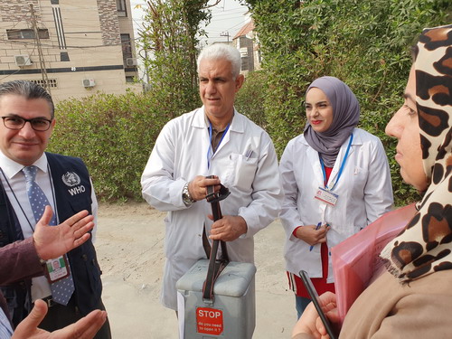 التلقيح ضد شلل الأطفال في العراق 
