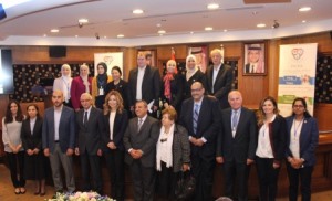 Participants at the launch of the Jordan NCD Alliance gather for a photograph