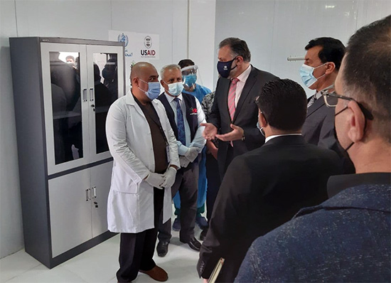 WHO establishes isolation unit in Hamam Aleel Field Hospital to support the treatment of internally displaced COVID-19 patients