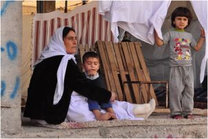 37 families sheltered in an unfinished building within Duhok City