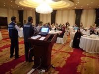 WHO presents in sign language to members of the Jordanian Club for the Deaf, Prince Ali Bin Al Hussein Club for the Deaf and Mute, Association of Jordanian Women for Development, and Alamal Deaf Club.