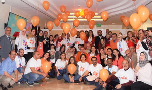 WHO Jordan painted orange in support of the 16 Days of Activism Against Gender-based Violence Campaign