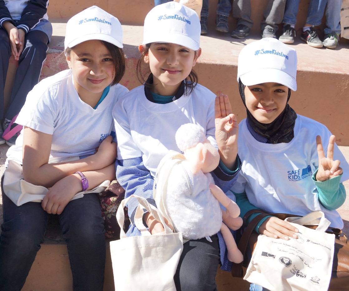 kids participating in the event smiling to camera