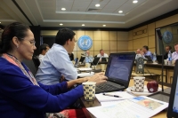 participants at the workshops discuss strategies for polio response in the region