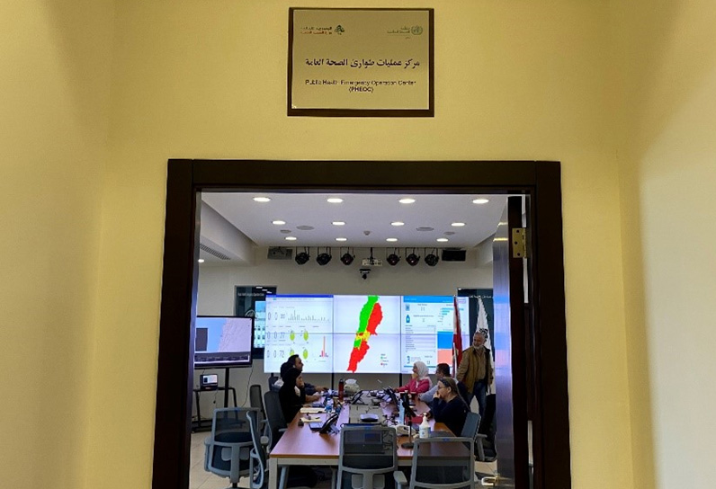 The updated PHEOC, a joint venture by the Ministry of Public Health and WHO, is located on the Ministry’s premises. Photo credit: WHO/WHO Lebanon