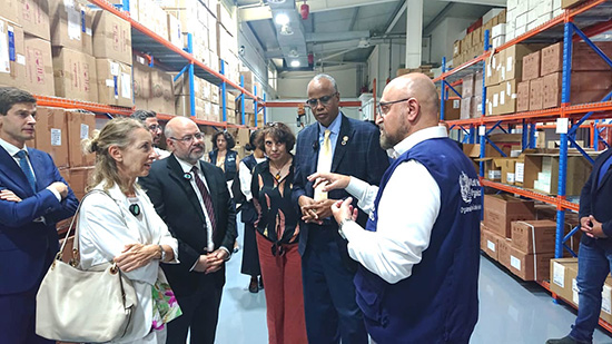 Italian Ambassador visits Lebanon’s central drug warehouse as Italian-funded cancer drugs arrive to help address the country’s medical crisis