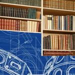 Images shows shelves of books