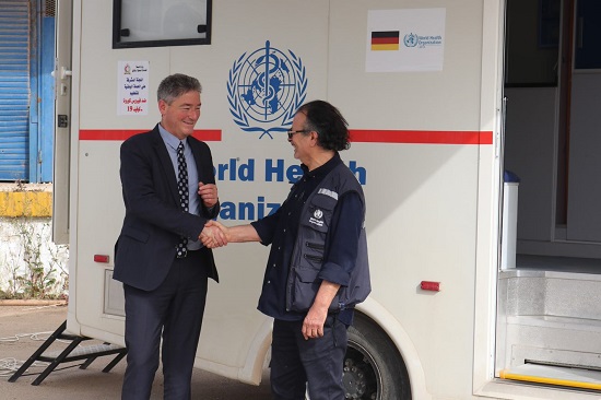 بدعم من الحكومة الألمانية، منظمة الصحة العالمية تقدم عيادات متنقلة إلى بنغازي