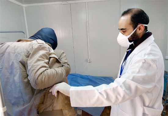 TB Screening in one of the WHO-suported health facility in Tripoli