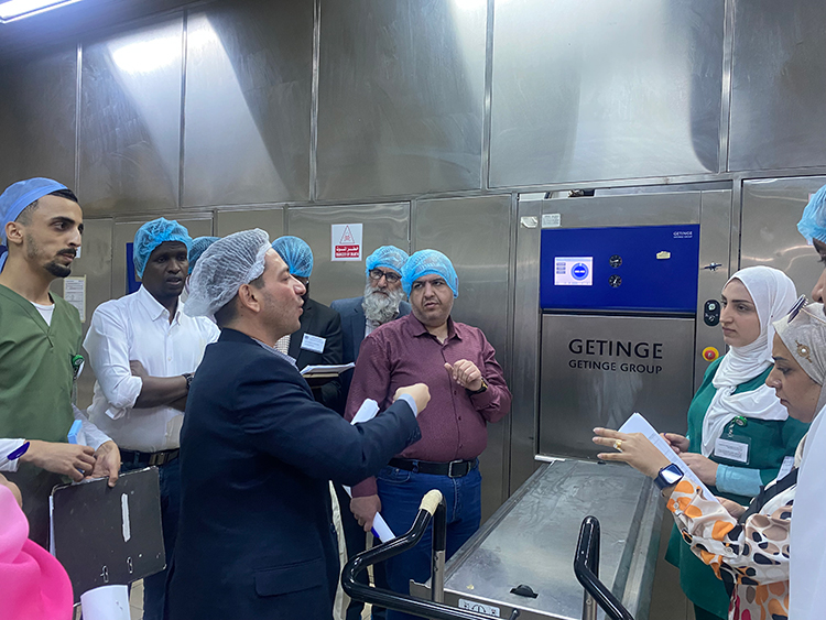 Field visit to the very well-equipped central sterile services department (CSSD) at Zarqa Hospital, Jordan