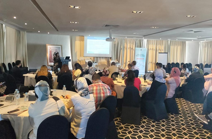 Participants listen to the WHO expert during her presentation. Photo credit: M. Ismaili