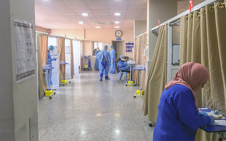 A number of H1N1 suspected cases were admitted to Shaheed Hemin Hospital in Suleimaniya governorate on 25 December 2018