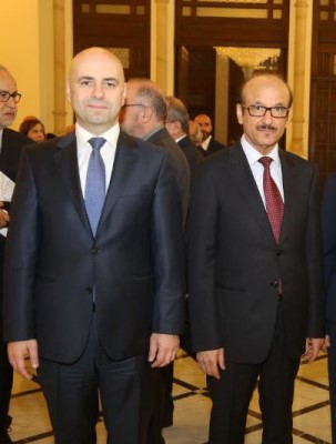 Deputy Prime Minister and Minister of Public Health of Lebanon Mr Ghassan Hasbani and WHO Regional Director for the Eastern Mediterranean Dr Mahmoud Fikri
