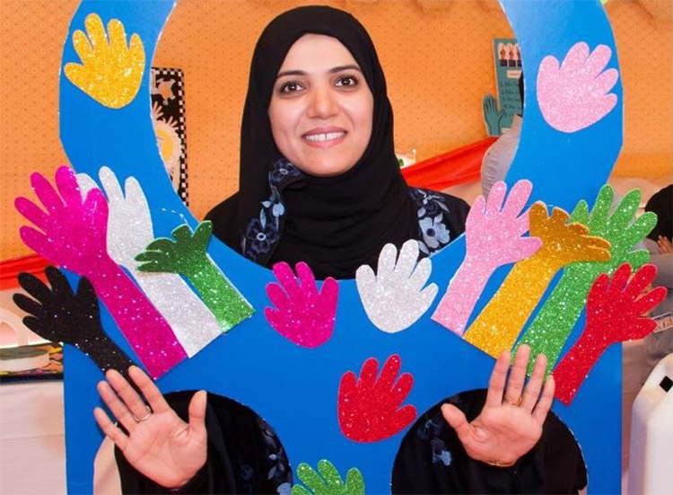 Dr Al-Maani engaged in the national project “Be Role Model for Hand Hygiene”  as part of her continuous advocacy work for hand hygiene in the community and health care settings. Credit: Dr Al-Maani