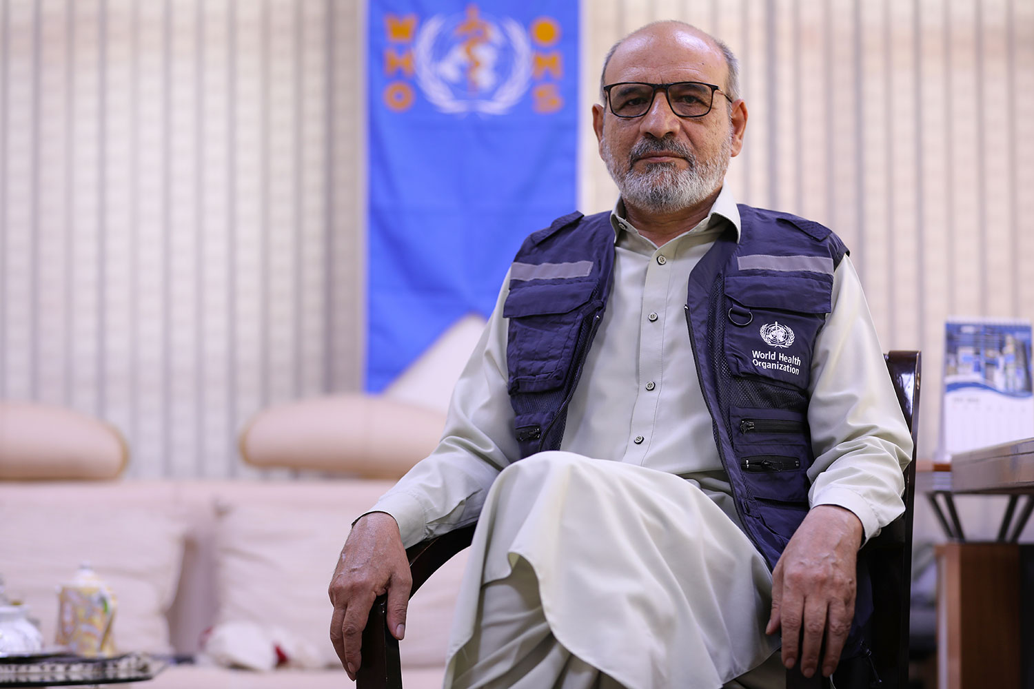 Dr Sayed Abo Bakar Rasooli, Responsable des situations d’urgence sanitaire et Gestionnaire d’incidents, Interventions d’urgence pour le séisme d’Hérat, OMS Afghanistan