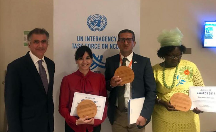 منظمة الصحة العالمية في العراق تحصل على جائزة لمساهمتها البارزة في تحقيق أهداف التنمية المستدامة 2019 المتعلقة بالأمراض غير المعدية 