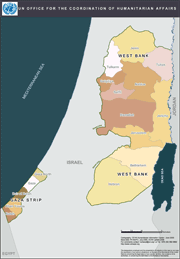 Carte de la Cisjordanie et de la bande de Gaza