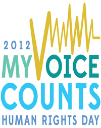 Logo of human rights day 2012: my choice counts