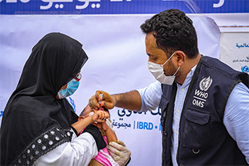 تُعبر منظمة الصحة العالمية عن قلقها إزاء زيادة حالات الحصبة والحصبة الألمانية بين الأطفال في اليمن