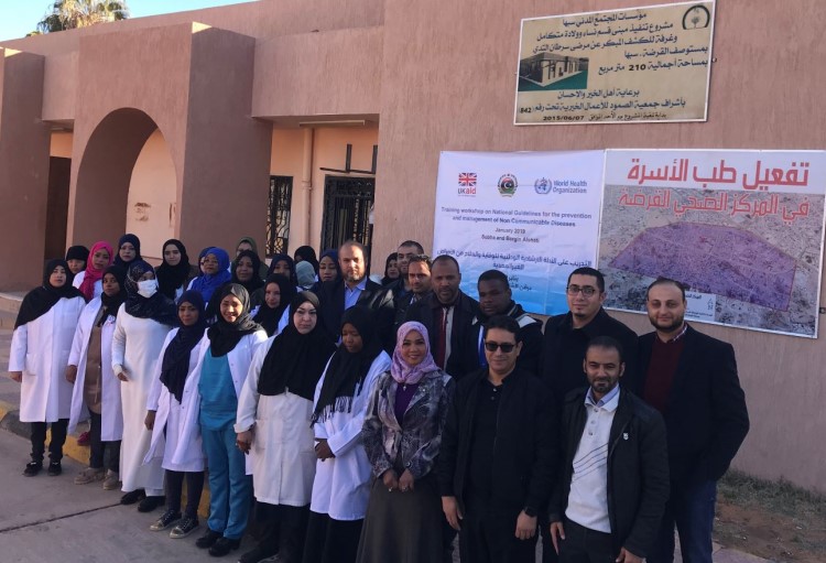 ورشة تدريبية للممرضة حول الخطوط التوجيهية الوطنية للوقاية من الأمراض غير السارية وإدارتها سبها ، ليبيا