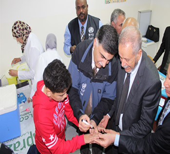 سيتم تطعيم 2.75 مليون و 1.49 مليون طفل في أنحاء ليبيا بما في ذلك المهاجرون ضد لقاحات الحصبة / الحصبة الألمانية وشلل الأطفال ، على التوالي
