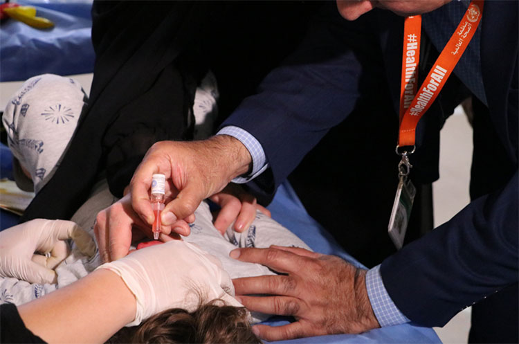 إطلاق حملة التطعيم ضد شلل الأطفال "أيام التطعيم الوطنية" في العراق