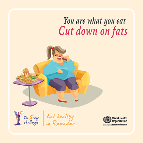 You are what you eat - cut down on fats