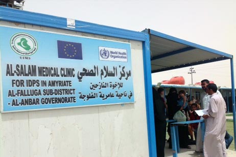 WHO has established a second primary health care unit to treat 3250 families in Amiriyat Al-Fallujah