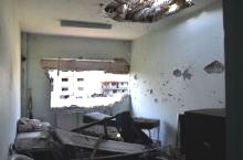 A damaged hospital in Syria