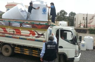 Water distribution in Sanaa, Yemen