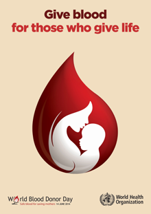 WBDD 2014 poster: safe blood saves mothers