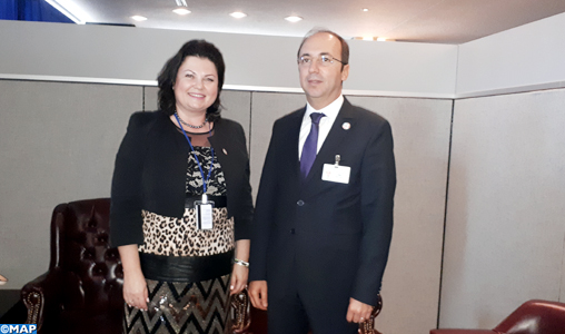 M.Doukkali avec la Sous-Directrice générale de l'OMS à New York