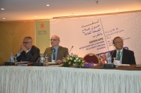 Dr K. FUKUDA (HQ), Dr Y.Souteyrand (WRO Morocco) et Dr J.Mahjour (EMRO) à la séance d'ouverture