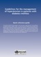 Recommandations pour la prise en charge de l'hypertension chez les personnes diabétiques - Guide de référence pratique