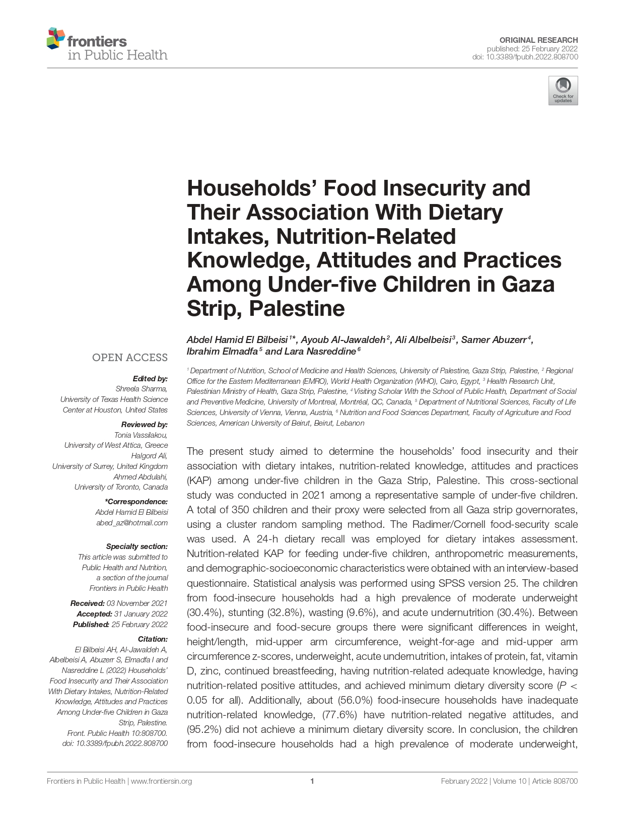 households_food_insecurity_and_their_association_with_dietary_intakes_nutrition-related_knowledge_attitudes_and_practices_among_under-five_children_in_gaza_strip_palestine