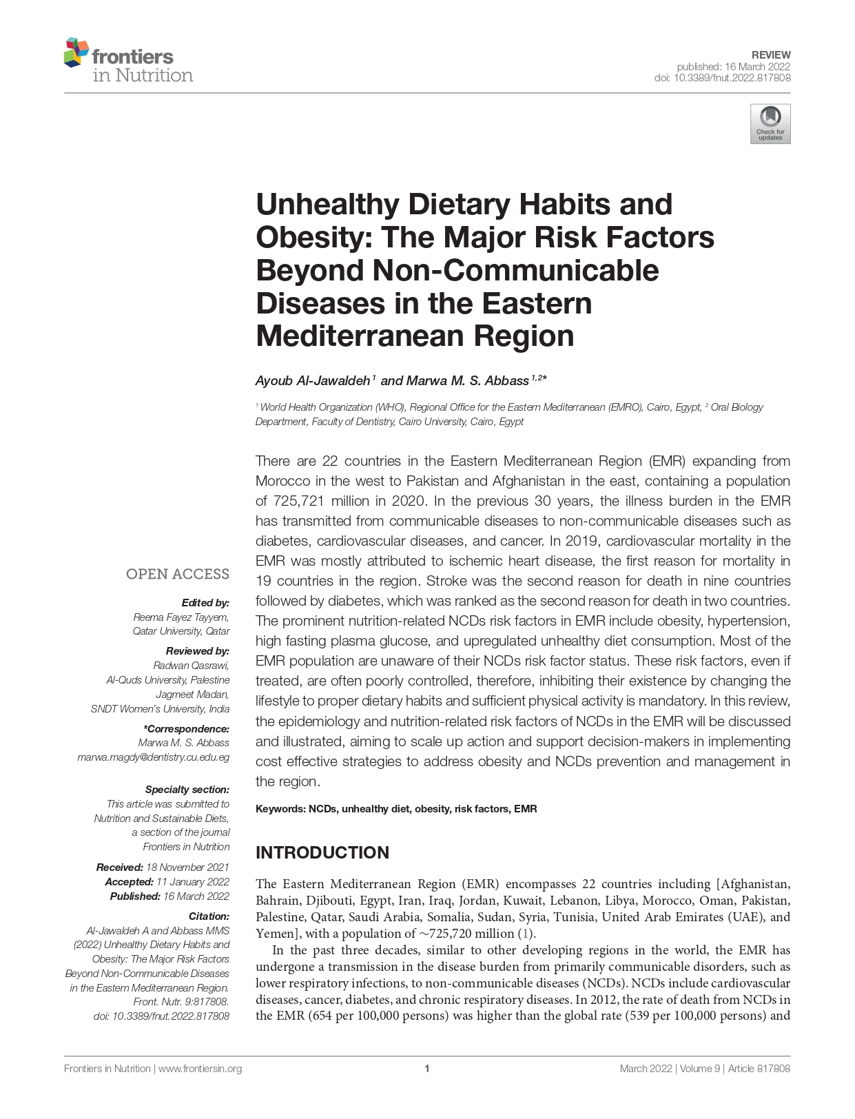 unhealthy_dietary_habits_and_obesity_the_major_risk_factors_beyond_non-communicable_diseases_in_the_eastern_mediterranean_region
