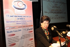 Dr Margaret Chan addressing the participants