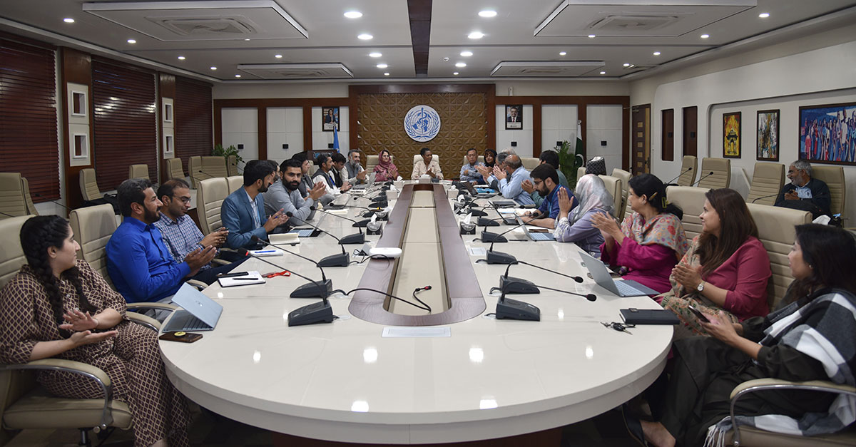 Deputy WHO Representative, Ms. Ellen Thom, presided over the last session that validated MNT elimination for Islamabad Capital Territory. Photo credit: WHO Pakistan