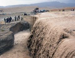 Heavy floods in Balochistan destroyed roads and bridges during the flood in 2010