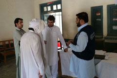 Briefing on dosage and administration of anti- leishmaniasis drugs for the recent outbreak, given at a basic health unit in Bannu, Khyber Pakhtunkhwa