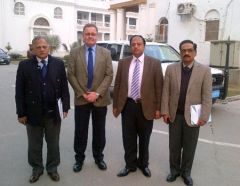 Group photo of WHO mission staff investigating the Tyno toxic cough syrup incident in Punjab