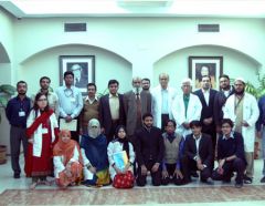 Group photo of participants taken at the logistics support system training at Sindh Institute of Urology and Transplantation in Karachi, Sindh