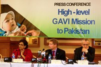 Dr Geeta Rao Gupta, Deputy Executive Director of UNICEF, Dr Seth Berkley, Chief Executive Office of Gavi, the Vaccine Alliance, Dr Ala Alwan, WHO Regional Director for the Eastern Mediterranean 