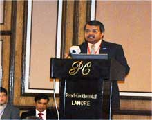 A speaker at the International Dengue Conference in Lahore