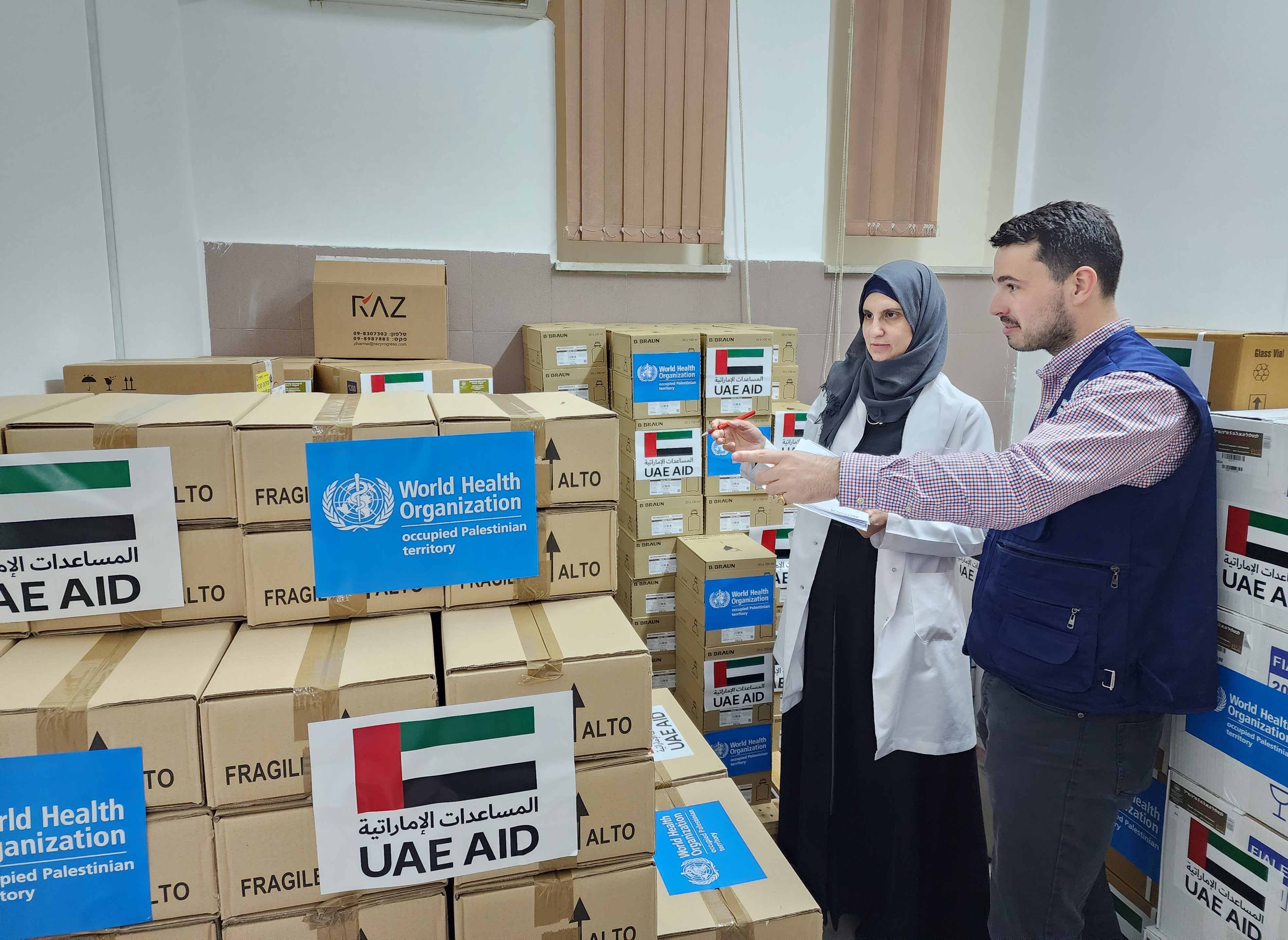 WHO delivers $1.5M of medicines and supplies to Al-Makassed Hospital through UAE Aid support