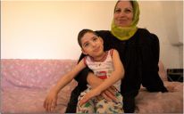 Ala Zahwahri, a young Palestinian girl with physical disabilities